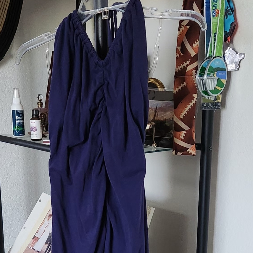 Elegant Navy Blue Maxi Dress